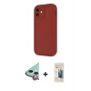 MARSİLYAN™- iPhone 11 Kılıf Yankı Yansıma Özel Seri - Siyah 6D Mat Seramik Hayalet Nano Ekran Koruyucu + Raze Metal Kamera Lens - KI
