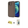 MARSİLYAN™- iPhone 11 Kılıf Yankı Yansıma Özel Seri - Siyah 6D Mat Seramik Hayalet Nano Ekran Koruyucu + Rainbow Kamera Lens Koruma Cam - KI