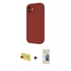 MARSİLYAN™- iPhone 11 Kılıf Yankı Yansıma Özel Seri - Siyah 6D Mat Seramik Hayalet Nano Ekran Koruyucu + Rainbow Kamera Lens Koruma Cam - KI