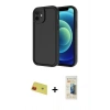 MARSİLYAN™- iPhone 11 Kılıf Yankı Yansıma Özel Seri - Siyah 6D Mat Seramik Hayalet Nano Ekran Koruyucu + Rainbow Kamera Lens Koruma Cam - KI