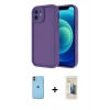 MARSİLYAN™- iPhone 11 Kılıf Yankı Yansıma Özel Seri - Siyah 6D Mat Seramik Hayalet Nano Ekran Koruyucu + Neon Fosforlu Kamera Lens - TU