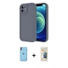 MARSİLYAN™- iPhone 11 Kılıf Yankı Yansıma Özel Seri - Siyah 6D Mat Seramik Hayalet Nano Ekran Koruyucu + Neon Fosforlu Kamera Lens - TU