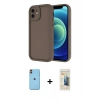 MARSİLYAN™- iPhone 11 Kılıf Yankı Yansıma Özel Seri - Siyah 6D Mat Seramik Hayalet Nano Ekran Koruyucu + Neon Fosforlu Kamera Lens - TU