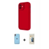 MARSİLYAN™- iPhone 11 Kılıf Yankı Yansıma Özel Seri - Siyah 6D Mat Seramik Hayalet Nano Ekran Koruyucu + Neon Fosforlu Kamera Lens - TU