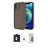 MARSİLYAN™- iPhone 11 Kılıf Yankı Yansıma Özel Seri - Siyah 6D Mat Seramik Hayalet Nano Ekran Koruyucu + PVD Metal Kamera Lens - MI