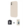 MARSİLYAN™- iPhone 11 Kılıf Yankı Yansıma Özel Seri - Siyah 6D Mat Seramik Hayalet Nano Ekran Koruyucu + PVD Metal Kamera Lens - MI
