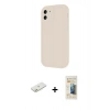 MARSİLYAN™- iPhone 11 Kılıf Yankı Yansıma Özel Seri - Siyah 6D Mat Seramik Hayalet Nano Ekran Koruyucu + Renkli Kamera Lens Koruma Cam - TU