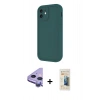 MARSİLYAN™- iPhone 11 Kılıf Yankı Yansıma Özel Seri - Siyah 6D Mat Seramik Hayalet Nano Ekran Koruyucu + Raze Metal Kamera Lens - MR