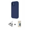 MARSİLYAN™- iPhone 11 Kılıf Yankı Yansıma Özel Seri - Siyah 6D Mat Seramik Hayalet Nano Ekran Koruyucu + Raze Metal Kamera Lens - GS