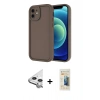 MARSİLYAN™- iPhone 11 Kılıf Yankı Yansıma Özel Seri - Siyah 6D Mat Seramik Hayalet Nano Ekran Koruyucu + Raze Metal Kamera Lens - GS