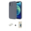 MARSİLYAN™- iPhone 11 Kılıf Yankı Yansıma Özel Seri - Siyah 6D Mat Seramik Hayalet Nano Ekran Koruyucu + Renkli Kamera Lens Koruma Cam - TU