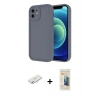 MARSİLYAN™- iPhone 11 Kılıf Yankı Yansıma Özel Seri - Siyah 6D Mat Seramik Hayalet Nano Ekran Koruyucu + Renkli Kamera Lens Koruma Cam - SI