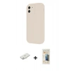 MARSİLYAN™- iPhone 11 Kılıf Yankı Yansıma Özel Seri - Siyah 6D Mat Seramik Hayalet Nano Ekran Koruyucu + Renkli Kamera Lens Koruma Cam - SI