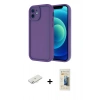 MARSİLYAN™- iPhone 11 Kılıf Yankı Yansıma Özel Seri - Siyah 6D Mat Seramik Hayalet Nano Ekran Koruyucu + Renkli Kamera Lens Koruma Cam - SI