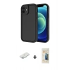 MARSİLYAN™- iPhone 11 Kılıf Yankı Yansıma Özel Seri - Siyah 6D Mat Seramik Hayalet Nano Ekran Koruyucu + Renkli Kamera Lens Koruma Cam - SI