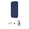 MARSİLYAN™- iPhone 11 Kılıf Yankı Yansıma Özel Seri - Siyah 6D Mat Seramik Hayalet Nano Ekran Koruyucu + Renkli Kamera Lens Koruma Cam - SI