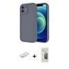 MARSİLYAN™- iPhone 11 Kılıf Yankı Yansıma Özel Seri - Siyah 6D Mat Seramik Hayalet Nano Ekran Koruyucu + Renkli Kamera Lens Koruma Cam - SI