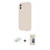 MARSİLYAN™- iPhone 11 Kılıf Yankı Yansıma Özel Seri - Siyah 6D Mat Seramik Hayalet Nano Ekran Koruyucu + Renkli Kamera Lens Koruma Cam - SI
