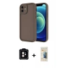 MARSİLYAN™- iPhone 11 Kılıf Yankı Yansıma Özel Seri - Siyah 6D Mat Seramik Hayalet Nano Ekran Koruyucu + PVD Metal Kamera Lens - TU