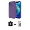 MARSİLYAN™- iPhone 11 Kılıf Yankı Yansıma Özel Seri - Siyah 6D Mat Seramik Hayalet Nano Ekran Koruyucu + PVD Metal Kamera Lens - TU