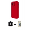 MARSİLYAN™- iPhone 11 Kılıf Yankı Yansıma Özel Seri - Siyah 6D Mat Seramik Hayalet Nano Ekran Koruyucu + PVD Metal Kamera Lens - TU