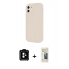 MARSİLYAN™- iPhone 11 Kılıf Yankı Yansıma Özel Seri - Siyah 6D Mat Seramik Hayalet Nano Ekran Koruyucu + PVD Metal Kamera Lens - TU