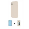 MARSİLYAN™- iPhone 11 Kılıf Yankı Yansıma Özel Seri - Siyah 6D Mat Seramik Hayalet Nano Ekran Koruyucu + Neon Fosforlu Kamera Lens - YL