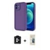 MARSİLYAN™- iPhone 11 Kılıf Yankı Yansıma Özel Seri - Siyah 6D Mat Seramik Hayalet Nano Ekran Koruyucu + Yeşil PVD Metal Kamera Lens