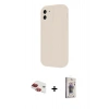 MARSİLYAN™- iPhone 11 Kılıf Yankı Yansıma Özel Seri - Siyah Bilvis 3D Cam Ekran Koruyucu + Pers Alüminyum Kamera Lens - KI