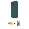 MARSİLYAN™- iPhone 11 Kılıf Yankı Yansıma Özel Seri - Siyah Bilvis 3D Cam Ekran Koruyucu + Rainbow Kamera Lens Koruma Cam - KI