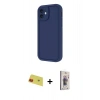 MARSİLYAN™- iPhone 11 Kılıf Yankı Yansıma Özel Seri - Siyah Bilvis 3D Cam Ekran Koruyucu + Rainbow Kamera Lens Koruma Cam - KI