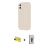 MARSİLYAN™- iPhone 11 Kılıf Yankı Yansıma Özel Seri - Siyah Bilvis 3D Cam Ekran Koruyucu + Rainbow Kamera Lens Koruma Cam - KI