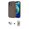 MARSİLYAN™- iPhone 11 Kılıf Yankı Yansıma Özel Seri - Siyah Bilvis 3D Cam Ekran Koruyucu + Pers Alüminyum Kamera Lens - LT