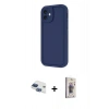 MARSİLYAN™- iPhone 11 Kılıf Yankı Yansıma Özel Seri - Siyah Bilvis 3D Cam Ekran Koruyucu + Pers Alüminyum Kamera Lens - LT