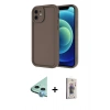 MARSİLYAN™- iPhone 11 Kılıf Yankı Yansıma Özel Seri - Siyah Bilvis 3D Cam Ekran Koruyucu + Raze Metal Kamera Lens - MI