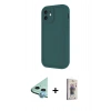 MARSİLYAN™- iPhone 11 Kılıf Yankı Yansıma Özel Seri - Siyah Bilvis 3D Cam Ekran Koruyucu + Raze Metal Kamera Lens - MI