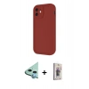 MARSİLYAN™- iPhone 11 Kılıf Yankı Yansıma Özel Seri - Siyah Bilvis 3D Cam Ekran Koruyucu + Raze Metal Kamera Lens - MI