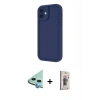 MARSİLYAN™- iPhone 11 Kılıf Yankı Yansıma Özel Seri - Siyah Bilvis 3D Cam Ekran Koruyucu + Raze Metal Kamera Lens - MI
