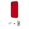 MARSİLYAN™- iPhone 11 Kılıf Yankı Yansıma Özel Seri - Siyah Bilvis 3D Cam Ekran Koruyucu + Renkli Kamera Lens Koruma Cam - PE