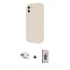 MARSİLYAN™- iPhone 11 Kılıf Yankı Yansıma Özel Seri - Siyah Bilvis 3D Cam Ekran Koruyucu + Pers Alüminyum Kamera Lens - GD