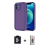 MARSİLYAN™- iPhone 11 Kılıf Yankı Yansıma Özel Seri - Siyah Bilvis 3D Cam Ekran Koruyucu + PVD Metal Kamera Lens - MI