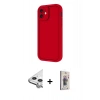 MARSİLYAN™- iPhone 11 Kılıf Yankı Yansıma Özel Seri - Siyah Bilvis 3D Cam Ekran Koruyucu + Raze Metal Kamera Lens - GS