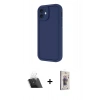 MARSİLYAN™- iPhone 11 Kılıf Yankı Yansıma Özel Seri - Siyah Bilvis 3D Cam Ekran Koruyucu + Kamera Lens Koruma Cam - SF
