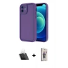 MARSİLYAN™- iPhone 11 Kılıf Yankı Yansıma Özel Seri - Siyah Bilvis 3D Cam Ekran Koruyucu + Kamera Lens Koruma Cam - SF