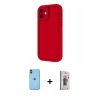 MARSİLYAN™- iPhone 11 Kılıf Yankı Yansıma Özel Seri - Siyah Bilvis 3D Cam Ekran Koruyucu + Neon Fosforlu Kamera Lens - TU