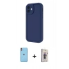 MARSİLYAN™- iPhone 11 Kılıf Yankı Yansıma Özel Seri - Siyah Bilvis 3D Cam Ekran Koruyucu + Neon Fosforlu Kamera Lens - TU
