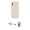 MARSİLYAN™- iPhone 11 Kılıf Yankı Yansıma Özel Seri - Siyah Bilvis 3D Mat Cam Ekran Koruyucu + Pers Alüminyum Kamera Lens - GD