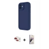 MARSİLYAN™- iPhone 11 Kılıf Yankı Yansıma Özel Seri - Siyah Bilvis 3D Mat Cam Ekran Koruyucu + Kırmızı Pers Alüminyum Kamera Lens