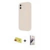 MARSİLYAN™- iPhone 11 Kılıf Yankı Yansıma Özel Seri - Siyah Bilvis 3D Mat Cam Ekran Koruyucu + Rainbow Kamera Lens Koruma Cam - KI