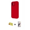 MARSİLYAN™- iPhone 11 Kılıf Yankı Yansıma Özel Seri - Siyah Bilvis 3D Mat Cam Ekran Koruyucu + Rainbow Kamera Lens Koruma Cam - KI